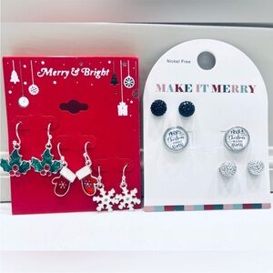 NEW! 6 pairs of Holiday Earrings NWT